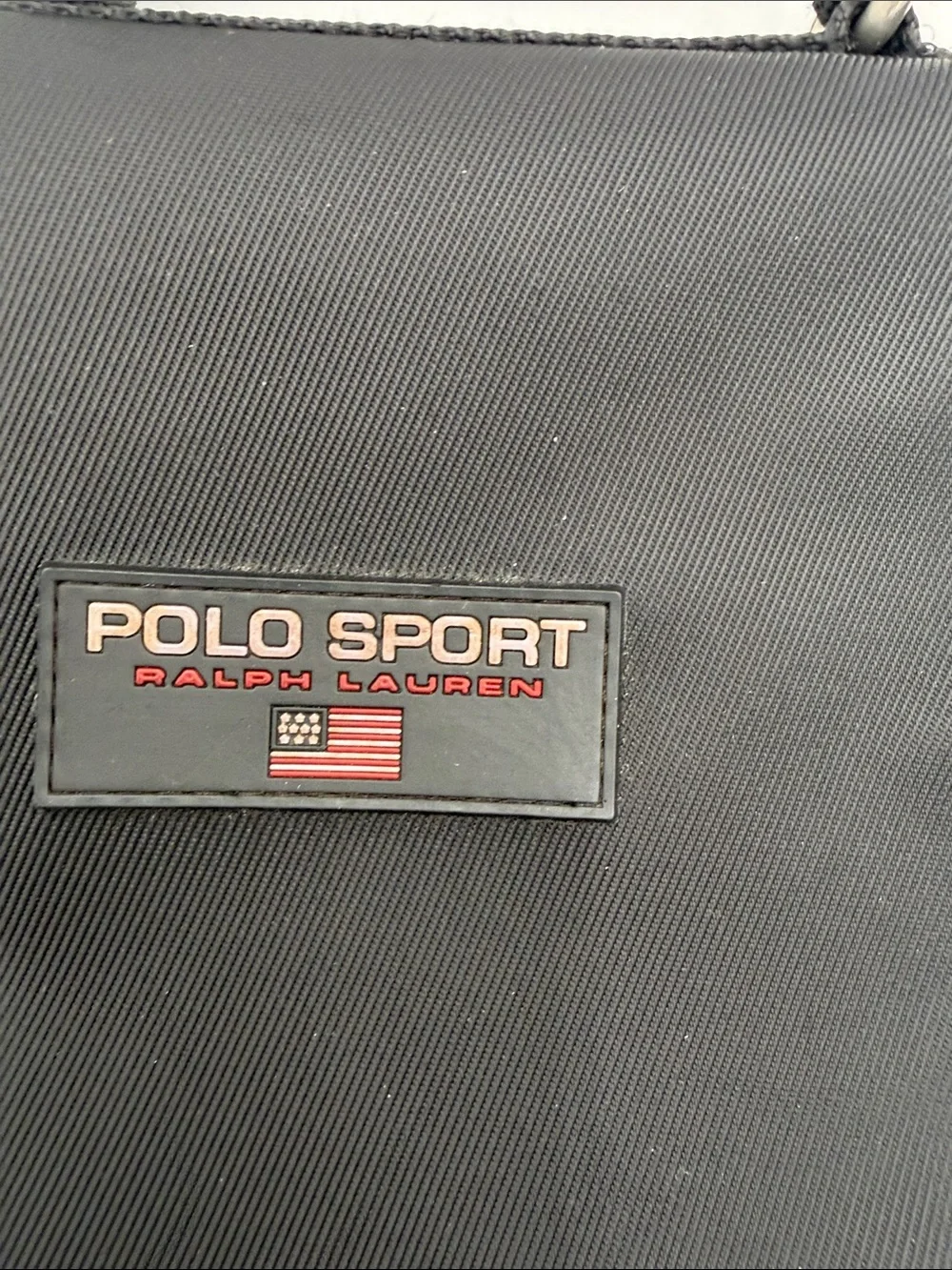 Vintage Polo by Ralph Lauren Black Polo Sport Crossbody Messenger Bag unisex Y2K
